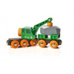 Train - Clever Crane Wagon 4pc - Brio Wooden Railway 33698